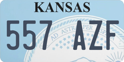 KS license plate 557AZF