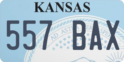 KS license plate 557BAX