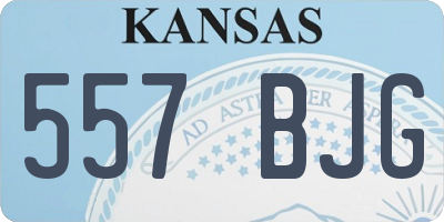 KS license plate 557BJG