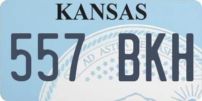 KS license plate 557BKH