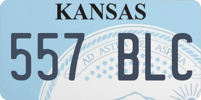 KS license plate 557BLC