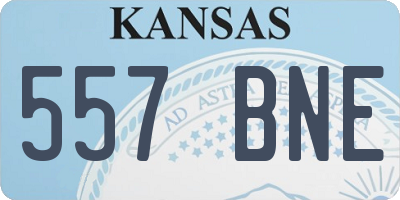 KS license plate 557BNE