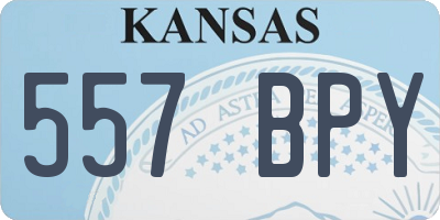 KS license plate 557BPY
