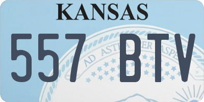 KS license plate 557BTV