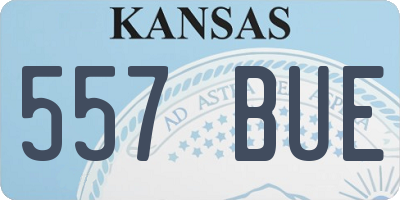 KS license plate 557BUE