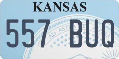 KS license plate 557BUQ