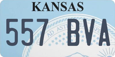 KS license plate 557BVA