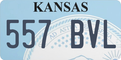 KS license plate 557BVL