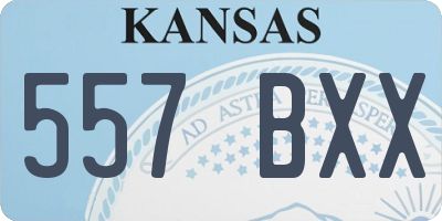 KS license plate 557BXX