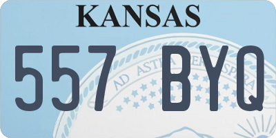 KS license plate 557BYQ