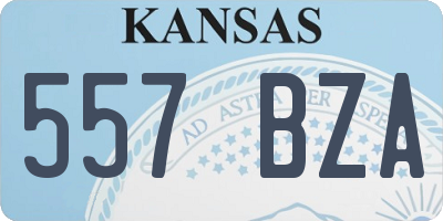 KS license plate 557BZA