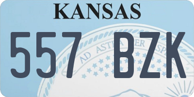 KS license plate 557BZK