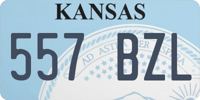 KS license plate 557BZL