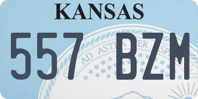 KS license plate 557BZM
