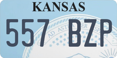 KS license plate 557BZP