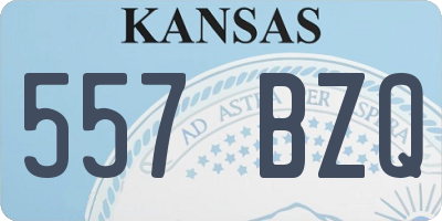 KS license plate 557BZQ