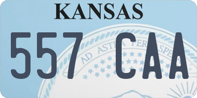 KS license plate 557CAA