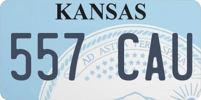 KS license plate 557CAU