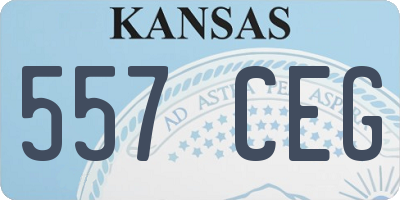 KS license plate 557CEG