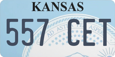 KS license plate 557CET