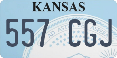 KS license plate 557CGJ