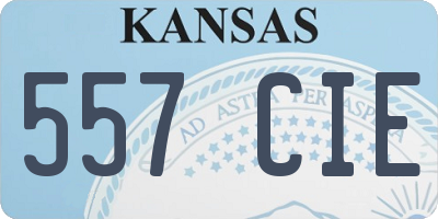 KS license plate 557CIE