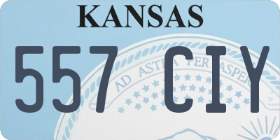 KS license plate 557CIY