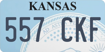 KS license plate 557CKF