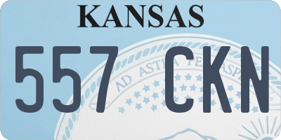 KS license plate 557CKN