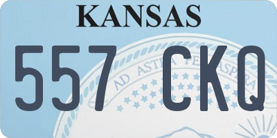 KS license plate 557CKQ