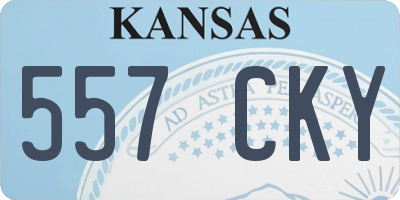 KS license plate 557CKY