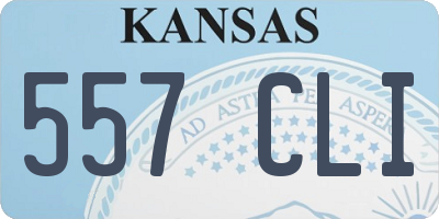 KS license plate 557CLI