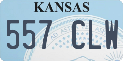 KS license plate 557CLW