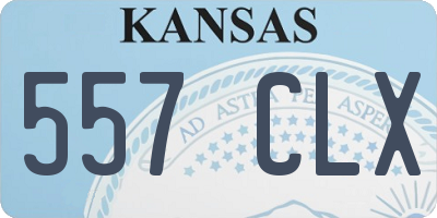 KS license plate 557CLX