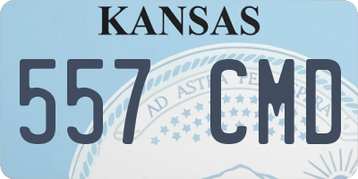 KS license plate 557CMD