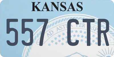 KS license plate 557CTR