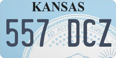 KS license plate 557DCZ