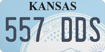 KS license plate 557DDS