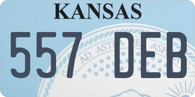 KS license plate 557DEB