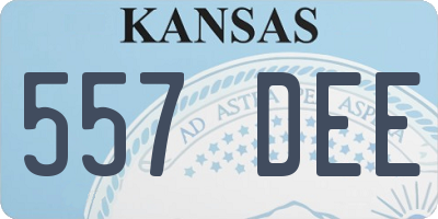 KS license plate 557DEE