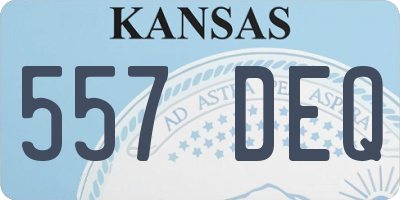 KS license plate 557DEQ