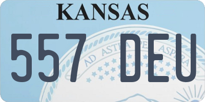 KS license plate 557DEU