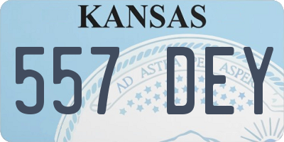 KS license plate 557DEY