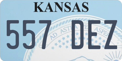 KS license plate 557DEZ