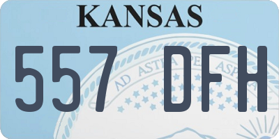 KS license plate 557DFH