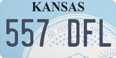 KS license plate 557DFL