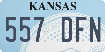 KS license plate 557DFN