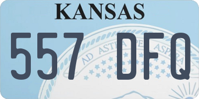 KS license plate 557DFQ
