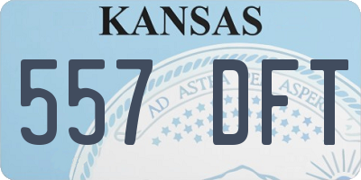 KS license plate 557DFT