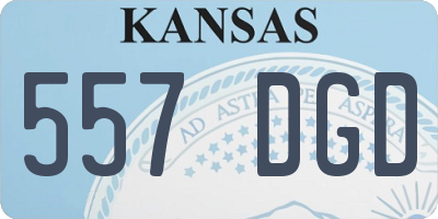 KS license plate 557DGD